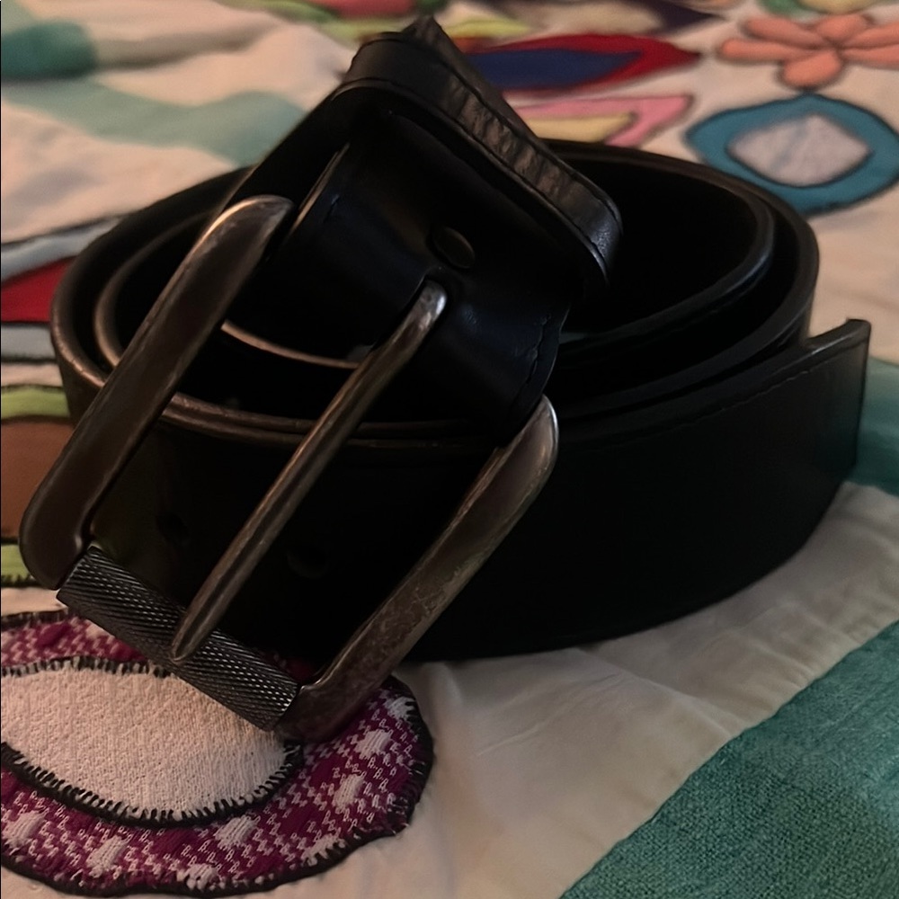 Men's Black Leather Belt